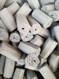 Hollow hexagonal charcoal briquettes