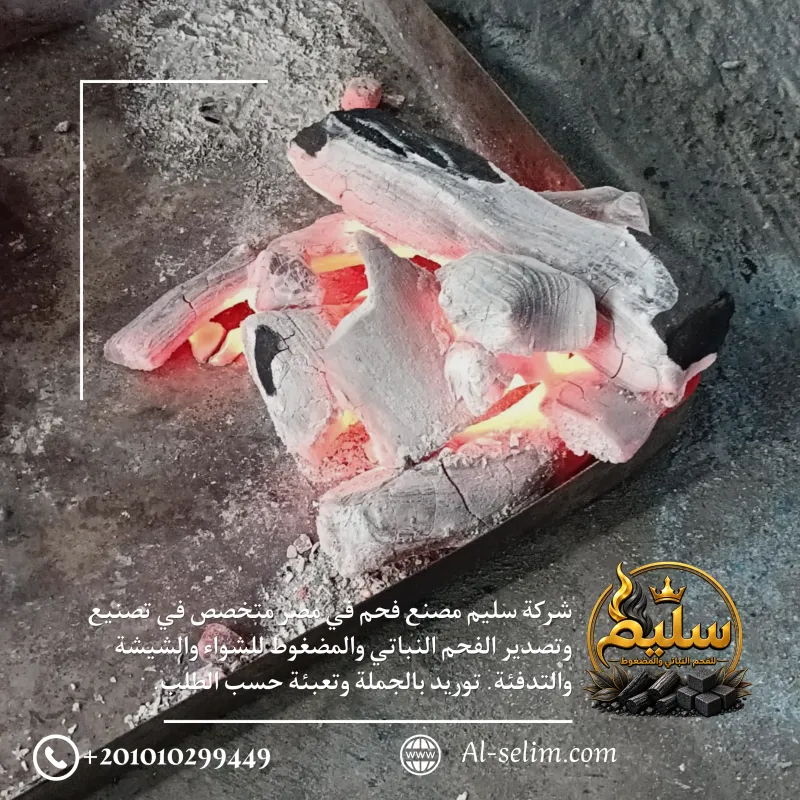 فحم نباتي مشتعل